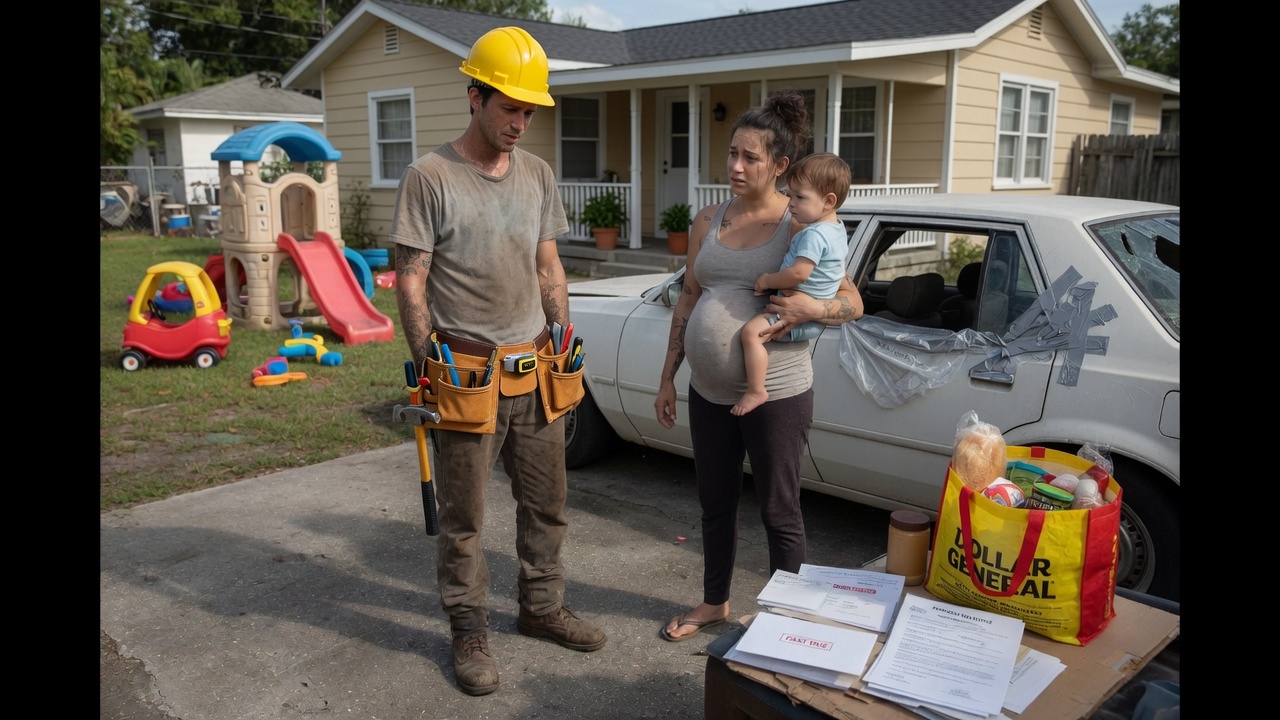 Young working family struggling in Sarasota